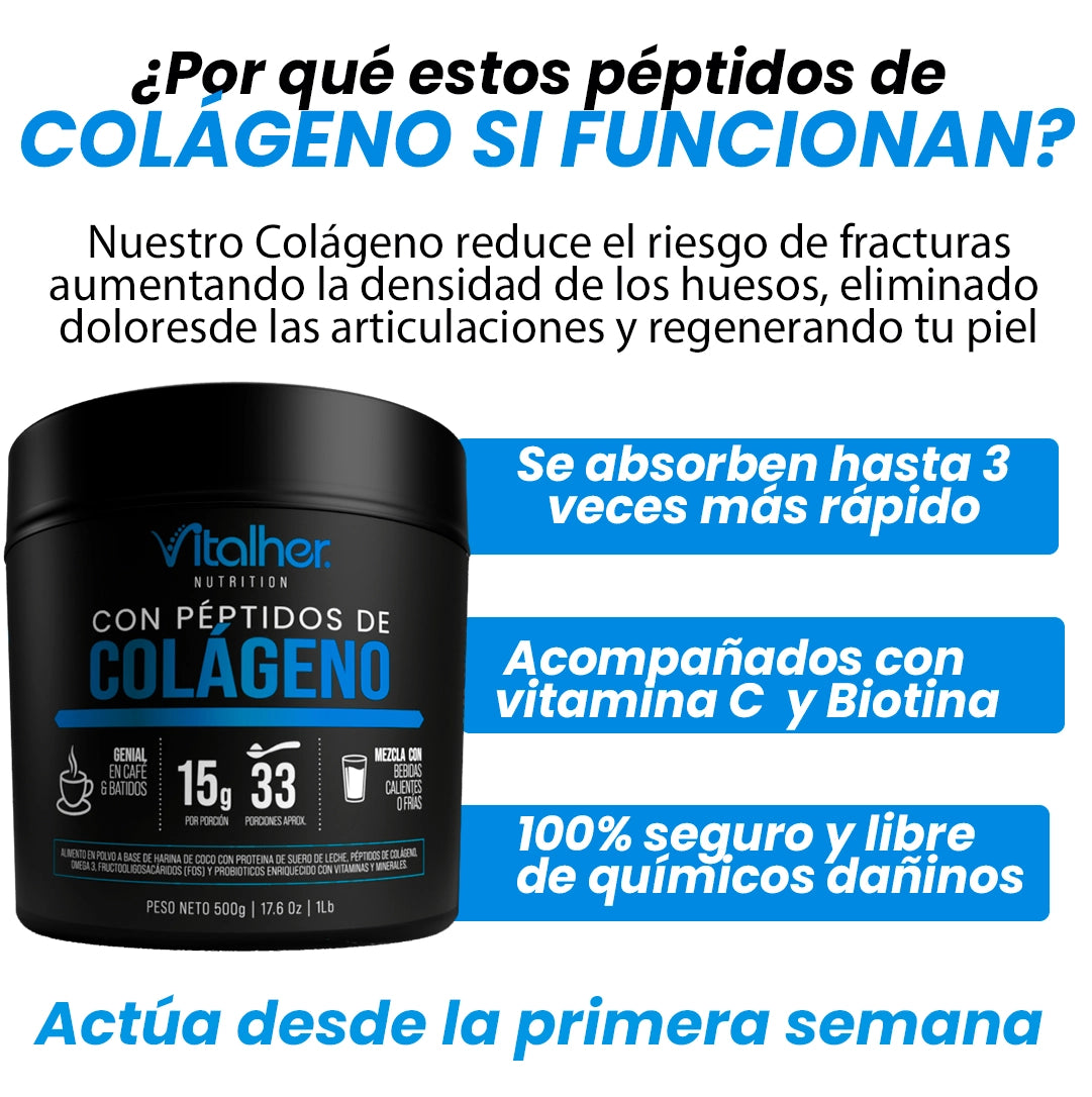 Péptidos de Colágeno x500 grs