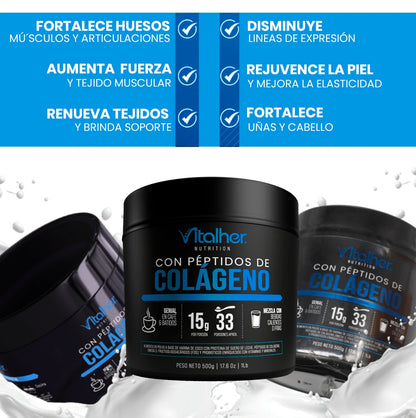 Péptidos de Colágeno x500 grs