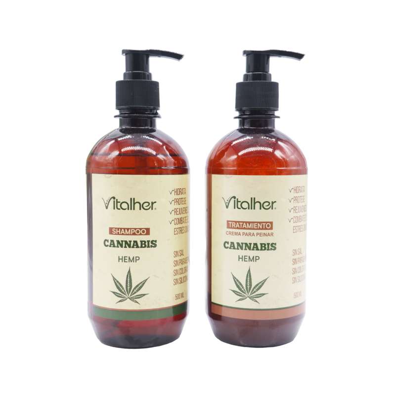 Kit cannabis shampoo + tratamiento x 500mL